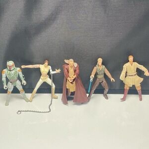 Vtg Star Wars Figures Lot - Padme Amidala Arena, Boba Fett, And More